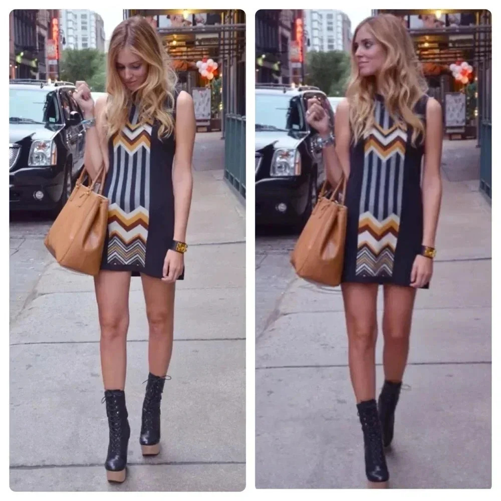 MISSONI x TARGET | Familia Chevron Knit Sweater Mini Dress Size S